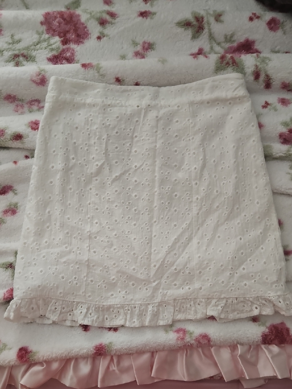 miami White Eyelet Mini Skirt